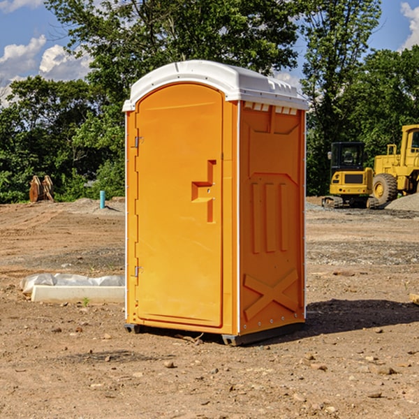 how often are the porta potties cleaned and serviced during a rental period in Petrolia California